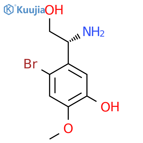 5-(1R)-1-amino-2-hydroxyethyl-4-bromo-2-methoxyphenol structure