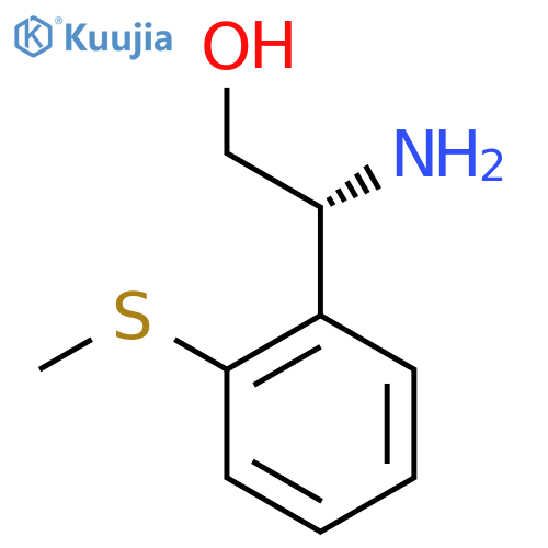 (2R)-2-amino-2-2-(methylsulfanyl)phenylethan-1-ol structure