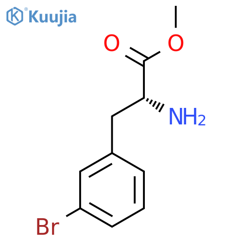 methyl (2R)-2-amino-3-(3-bromophenyl)propanoate structure
