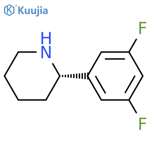 (S)-2-(3,5-difluorophenyl)piperidine hydrochloride structure