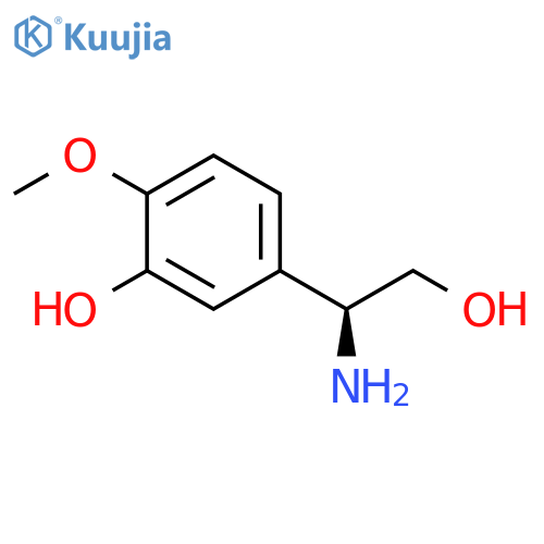 5-(1S)-1-amino-2-hydroxyethyl-2-methoxyphenol structure