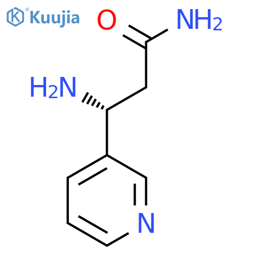 (3R)-3-amino-3-(pyridin-3-yl)propanamide structure