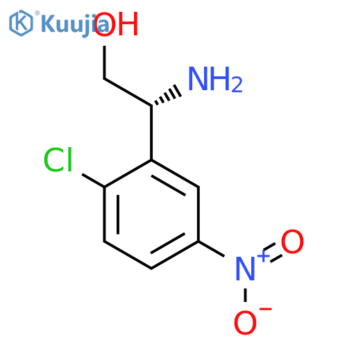 (2R)-2-amino-2-(2-chloro-5-nitrophenyl)ethan-1-ol structure