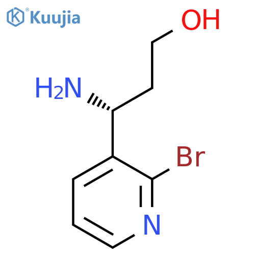 (3R)-3-amino-3-(2-bromopyridin-3-yl)propan-1-ol structure