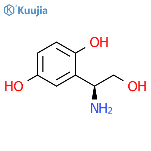 2-(1S)-1-amino-2-hydroxyethylbenzene-1,4-diol structure