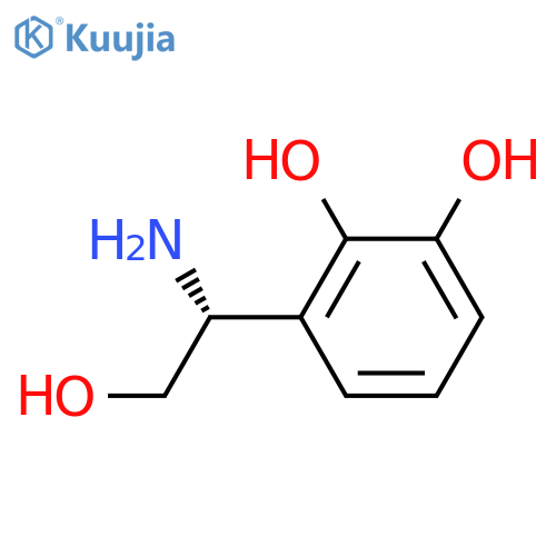 3-(1R)-1-amino-2-hydroxyethylbenzene-1,2-diol structure