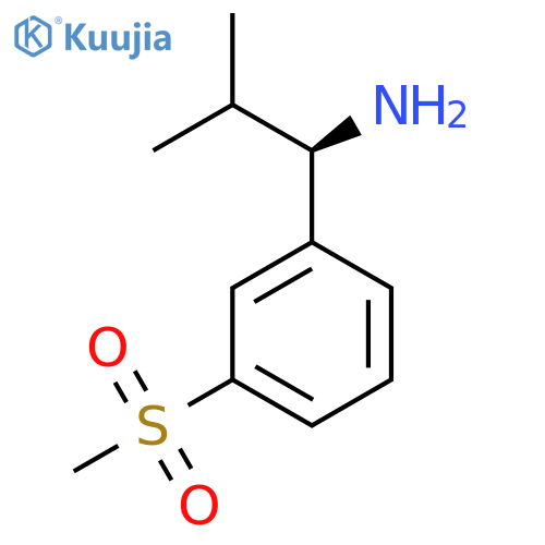 (R)-2-METHYL-1-(3-(METHYLSULFONYL)PHENYL)PROPAN-1-AMINE HCL structure