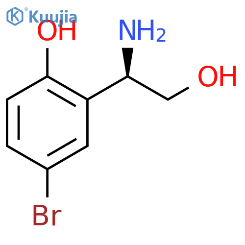 2-(1R)-1-amino-2-hydroxyethyl-4-bromophenol structure