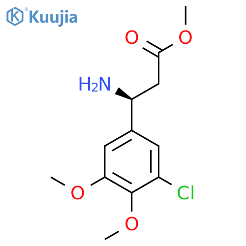methyl (3S)-3-amino-3-(3-chloro-4,5-dimethoxyphenyl)propanoate structure