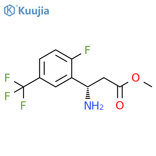 methyl (3S)-3-amino-3-2-fluoro-5-(trifluoromethyl)phenylpropanoate structure