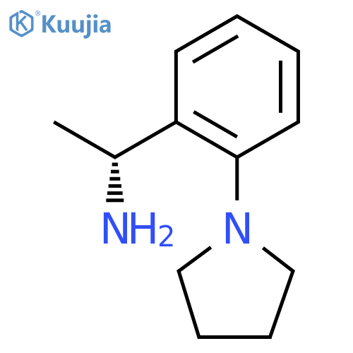 Benzenemethanamine, α-methyl-2-(1-pyrrolidinyl)-, (αR)- structure