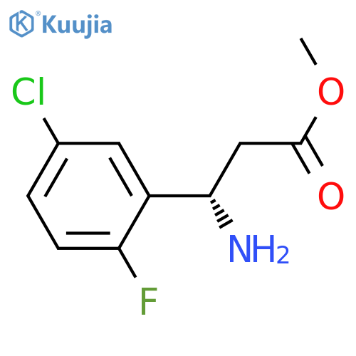 METHYL (3S)-3-AMINO-3-(5-CHLORO-2-FLUOROPHENYL)PROPANOATE structure