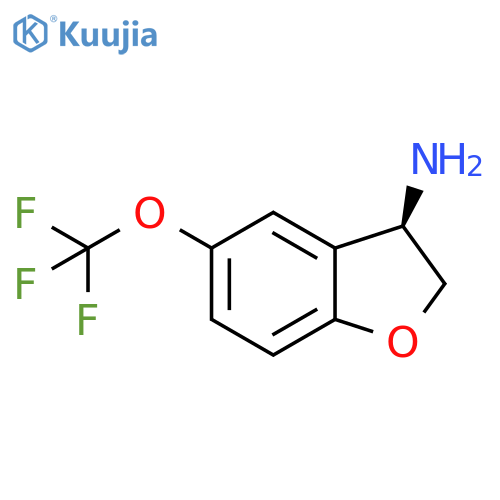 3-Benzofuranamine, 2,3-dihydro-5-(trifluoromethoxy)-, (3R)- structure