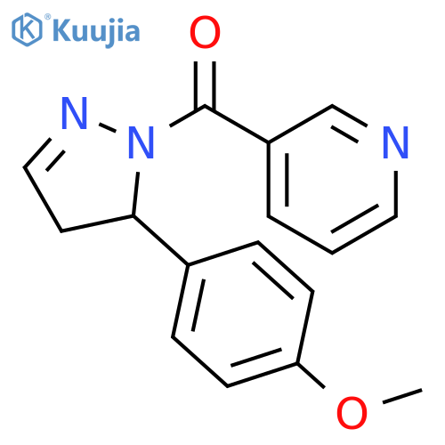 Methanone,[4,5-dihydro-5-(4-methoxyphenyl)-1H-pyrazol-1-yl]-3-pyridinyl- structure