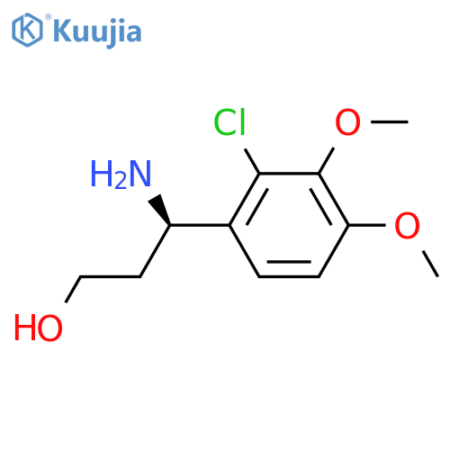 (3R)-3-amino-3-(2-chloro-3,4-dimethoxyphenyl)propan-1-ol structure