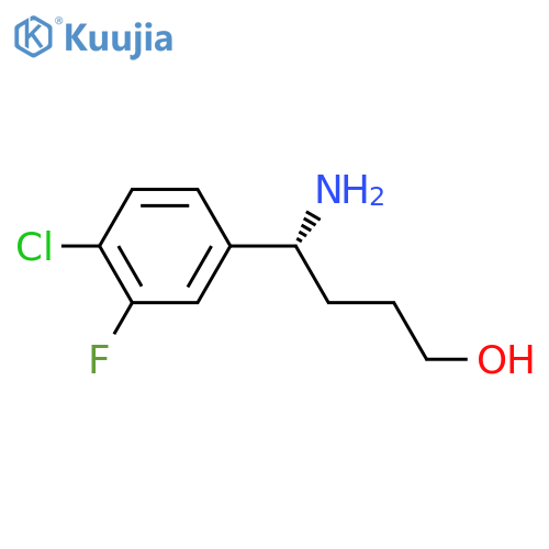 (4R)-4-amino-4-(4-chloro-3-fluorophenyl)butan-1-ol structure