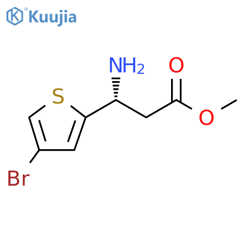 methyl (3R)-3-amino-3-(4-bromothiophen-2-yl)propanoate structure