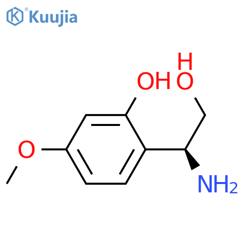 2-(1S)-1-amino-2-hydroxyethyl-5-methoxyphenol structure