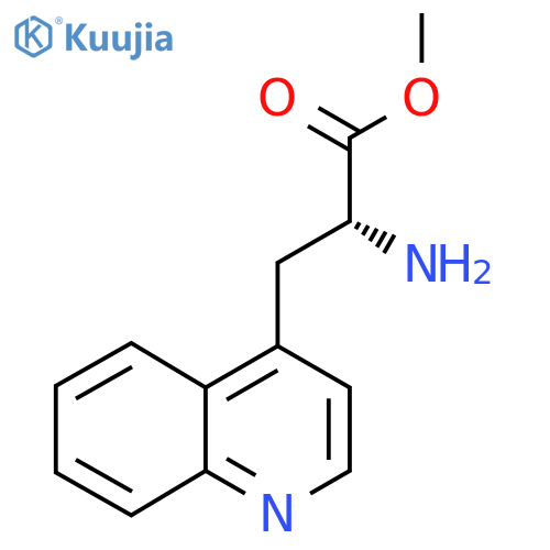 methyl (2R)-2-amino-3-(4-quinolyl)propanoate structure