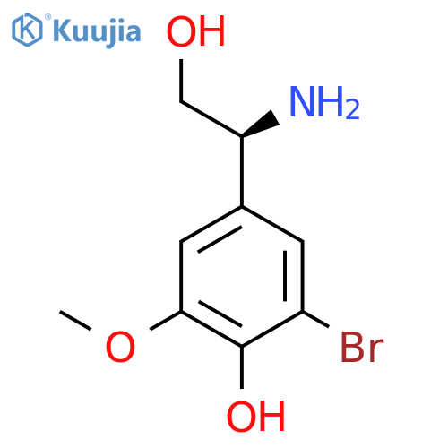 4-(1S)-1-amino-2-hydroxyethyl-2-bromo-6-methoxyphenol structure