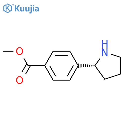 METHYL 4-((2R)PYRROLIDIN-2-YL)BENZOATE structure