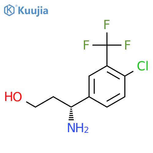 (3R)-3-amino-3-4-chloro-3-(trifluoromethyl)phenylpropan-1-ol structure