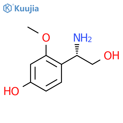 4-(1S)-1-amino-2-hydroxyethyl-3-methoxyphenol structure