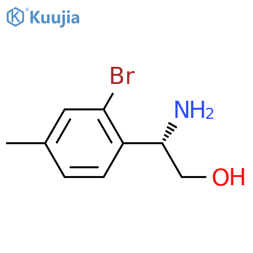 (2S)-2-amino-2-(2-bromo-4-methylphenyl)ethan-1-ol structure