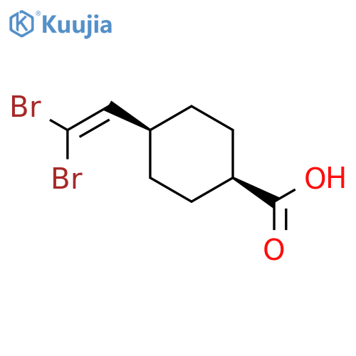 Cyclohexanecarboxylic acid, 4-(2,2-dibromoethenyl)-, cis- structure