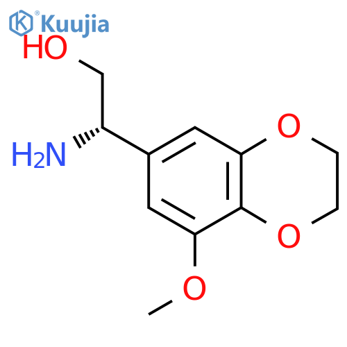 (2S)-2-amino-2-(8-methoxy-2,3-dihydro-1,4-benzodioxin-6-yl)ethan-1-ol structure