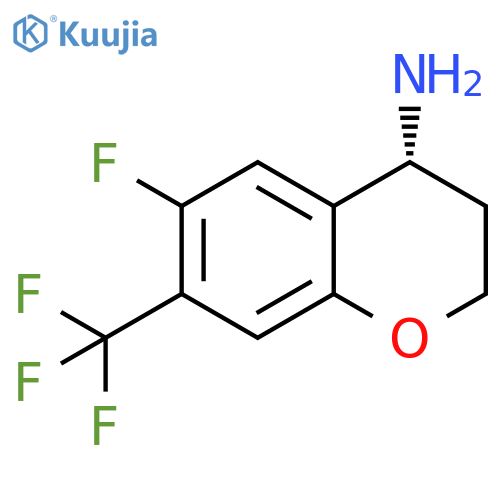 (4R)-6-FLUORO-7-(TRIFLUOROMETHYL)CHROMANE-4-YLAMINE structure