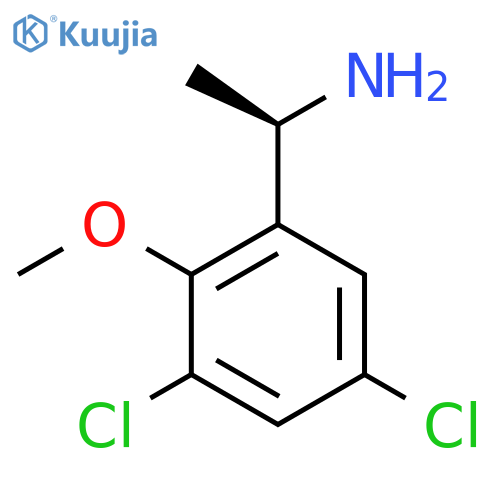 (1R)-1-(3,5-dichloro-2-methoxyphenyl)ethan-1-amine structure