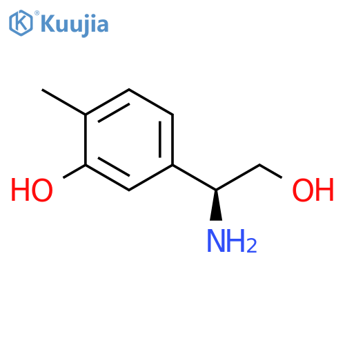 5-(1S)-1-amino-2-hydroxyethyl-2-methylphenol structure