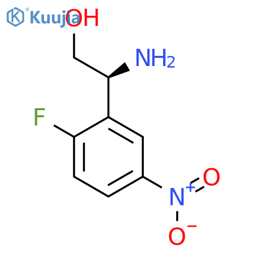 (2S)-2-amino-2-(2-fluoro-5-nitrophenyl)ethan-1-ol structure