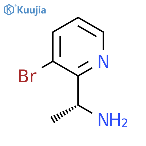(1R)-1-(3-bromopyridin-2-yl)ethan-1-amine structure