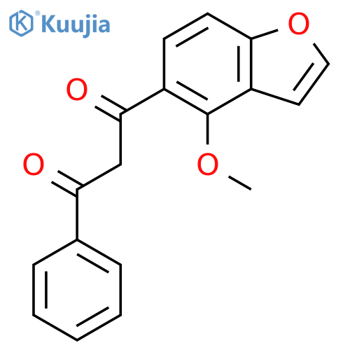 1-(4-methoxy-5-benzofuranyl)-3-phenyl-1,3-propanedione structure