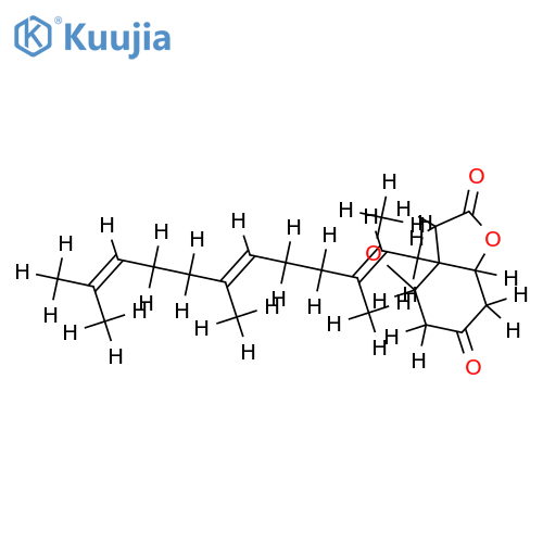 Hexahydro-4-methoxy-4a-(3, 7, 11-trimethyl-2, 6, 10-dodecatrienyl)-cyclopenta[b]pyran-2, 6-dione, 9CI structure