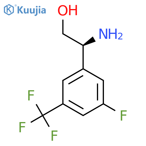 (2S)-2-amino-2-3-fluoro-5-(trifluoromethyl)phenylethan-1-ol structure