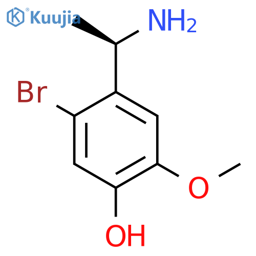 4-(1R)-1-aminoethyl-5-bromo-2-methoxyphenol structure
