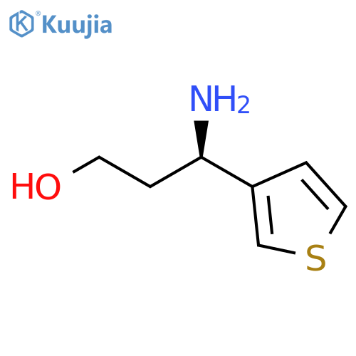 (3R)-3-amino-3-(thiophen-3-yl)propan-1-ol structure