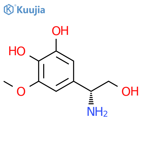 5-(1R)-1-amino-2-hydroxyethyl-3-methoxybenzene-1,2-diol structure