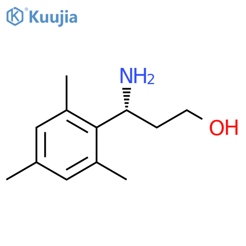 (3R)-3-amino-3-(2,4,6-trimethylphenyl)propan-1-ol structure