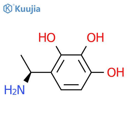 4-(1S)-1-aminoethylbenzene-1,2,3-triol structure