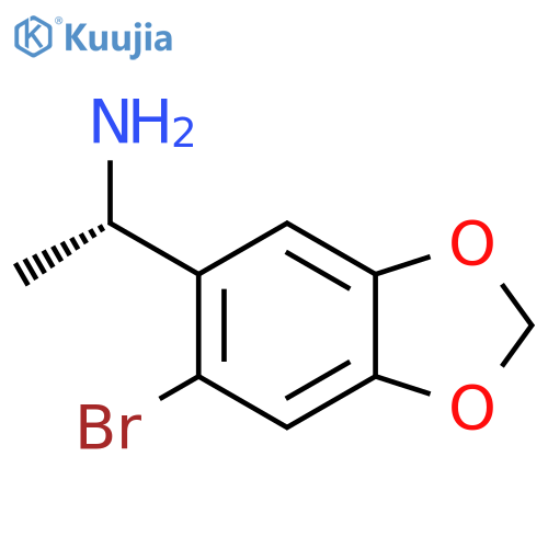 (1S)-1-(6-bromo-1,3-dioxaindan-5-yl)ethan-1-amine structure