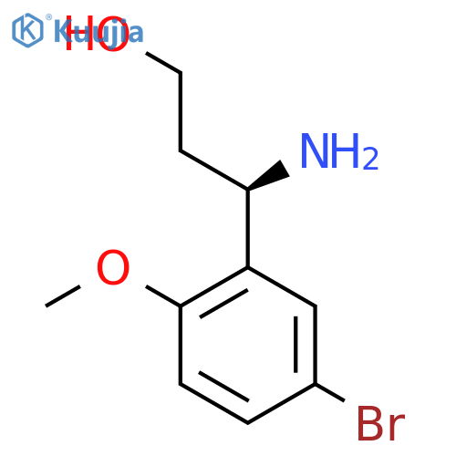 (3R)-3-amino-3-(5-bromo-2-methoxyphenyl)propan-1-ol structure