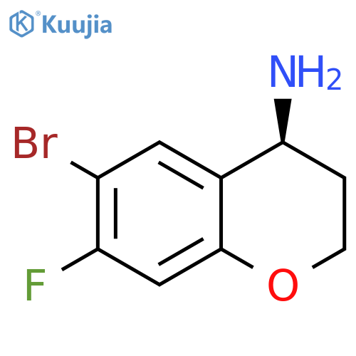 (4S)-6-BROMO-7-FLUORO-3,4-DIHYDRO-2H-1-BENZOPYRAN-4-AMINE structure