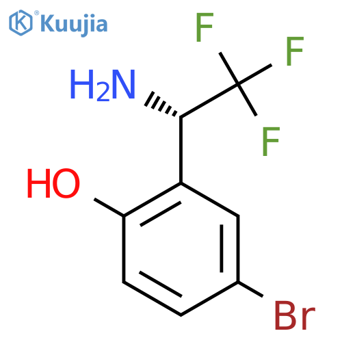 (S)-2-(1-Amino-2,2,2-trifluoroethyl)-4-bromophenol structure