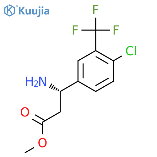 methyl (3S)-3-amino-3-4-chloro-3-(trifluoromethyl)phenylpropanoate structure