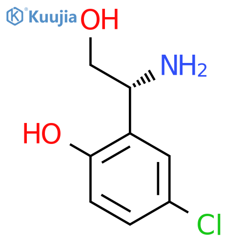 2-(1R)-1-amino-2-hydroxyethyl-4-chlorophenol structure