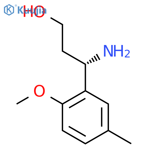 (3S)-3-amino-3-(2-methoxy-5-methylphenyl)propan-1-ol structure